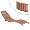 Folding Sun Lounger Solid Teak Wood – Without Table, 1