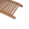 Folding Sun Lounger Solid Teak Wood – Without Table, 1