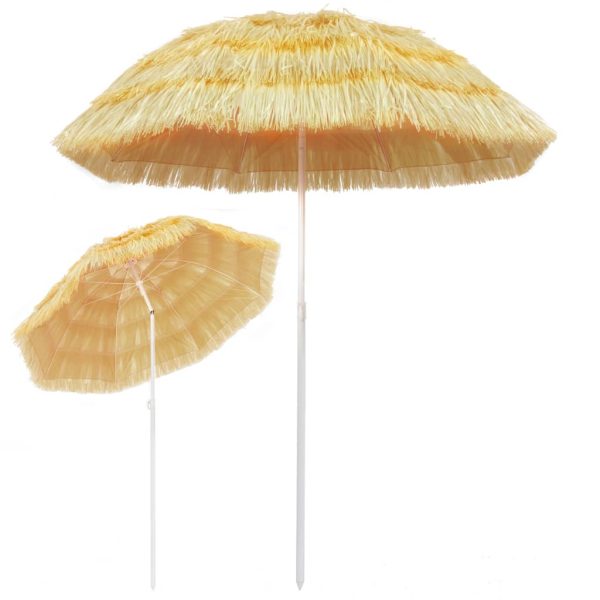 Beach Umbrella Natural Hawaii Style – 180 cm