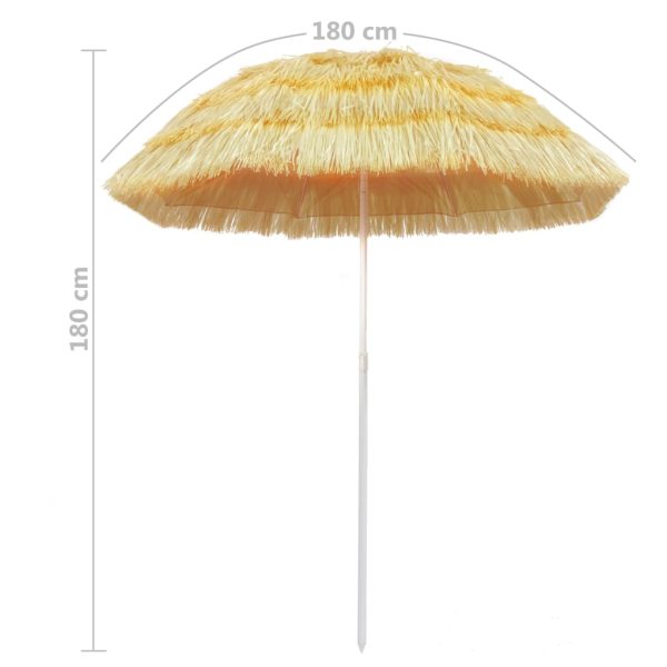 Beach Umbrella Natural Hawaii Style – 180 cm