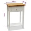 End Table 50x32x75 cm Solid Oak Wood