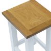 End Table 27x24x37 cm Solid Oak Wood