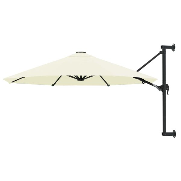 Wall-Mounted Parasol with Metal Pole 300 cm – Sand