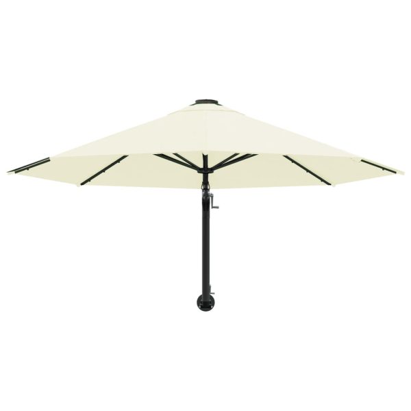 Wall-Mounted Parasol with Metal Pole 300 cm – Sand