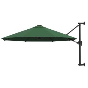 Wall-Mounted Parasol with Metal Pole 300 cm – Green