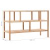 Bathroom Shelf Solid Walnut Wood 100x40x65 cm