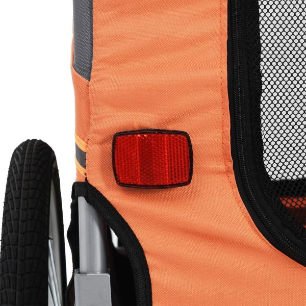 Dog Bike Trailer – Orange and Grey