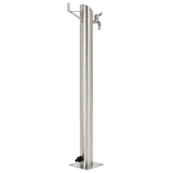 Garden Water Column Stainless Steel Round 95 cm