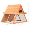 Rabbit Hutch Solid Pine & Fir Wood 152x128x108 cm