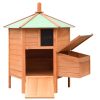 Chicken Cage Solid Pine & Fir Wood 126x117x125 cm