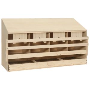 Chicken Laying Nest 2 Compartments Solid Pine Wood – 106x40x59 cm