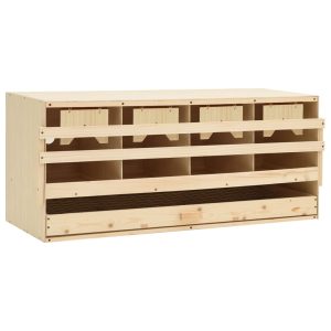 Chicken Laying Nest 2 Compartments Solid Pine Wood – 106x40x45 cm