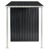 Garden Shed with Sliding Doors Steel – 386x131x178 cm, Anthracite