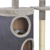 Cat Tree with Sisal Scratching Posts Grey 260 cm