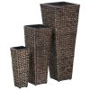 Garden Raised Beds 3 pcs Water Hyacinth – Dark Brown