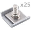 Grid Mat Connector 25 Sets Silver