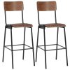 Bar Chairs Solid Plywood Steel – Brown, 2