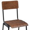 Bar Chairs Solid Plywood Steel – Brown, 2