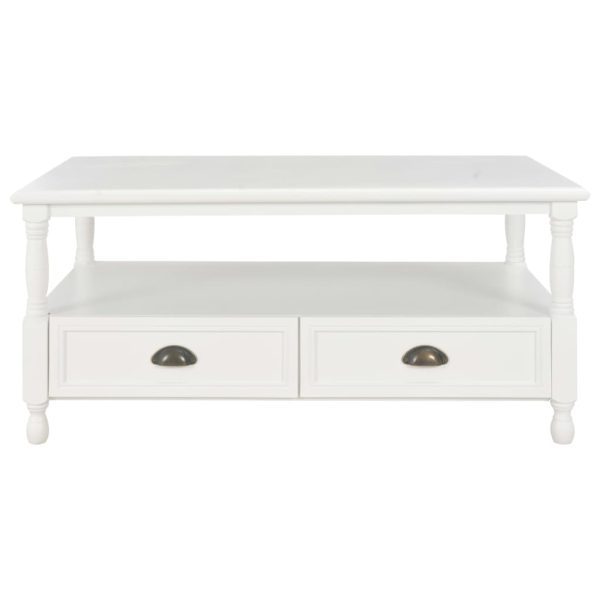 Coffee Table White 100x55x45 cm Wood