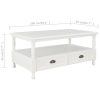 Coffee Table White 100x55x45 cm Wood