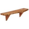 Wall Shelves 2 pcs Solid Acacia Wood – 60x20x16 cm