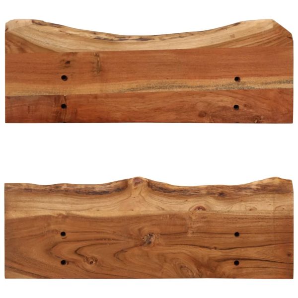 Wall Shelves 2 pcs Solid Acacia Wood – 60x20x16 cm