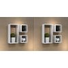 Wall Cube Shelves 6 pcs White