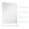 Wall Mirror with Shelf Tempered Glass – 50×60 cm (5 Shelves)