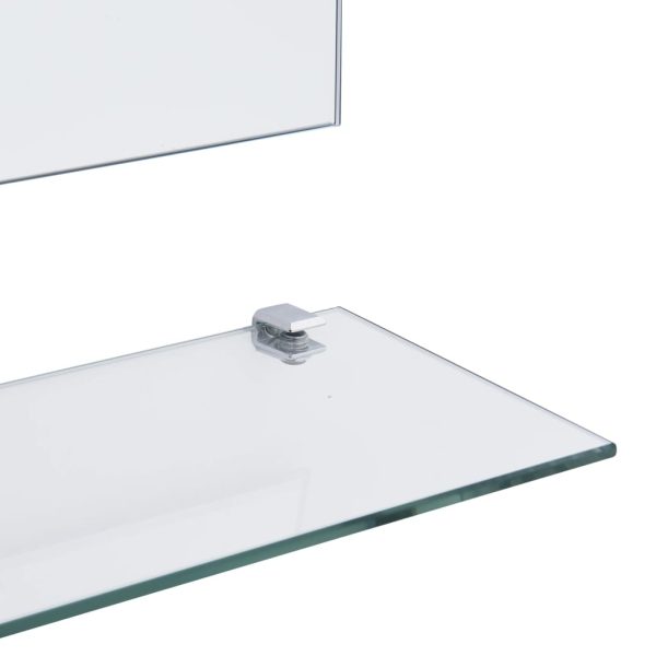 Wall Mirror with Shelf Tempered Glass – 50×60 cm (5 Shelves)