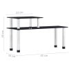 Kitchen Shelf Black 45x16x26 cm Tempered Glass