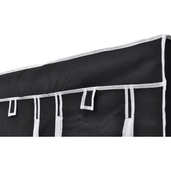 Folding Wardrobe 110 x 45 x 175 cm – Black, 2