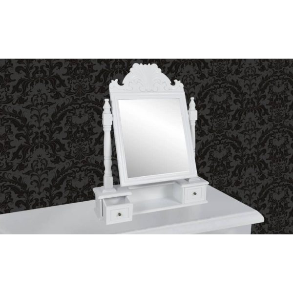 Vanity Makeup Table with Rectangular Swing Mirror MDF