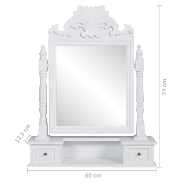 Vanity Makeup Table with Rectangular Swing Mirror MDF