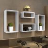 Cuboid shelf set of 4 White