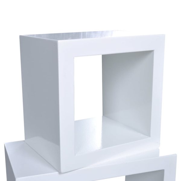 Cube shelf set of 3 white