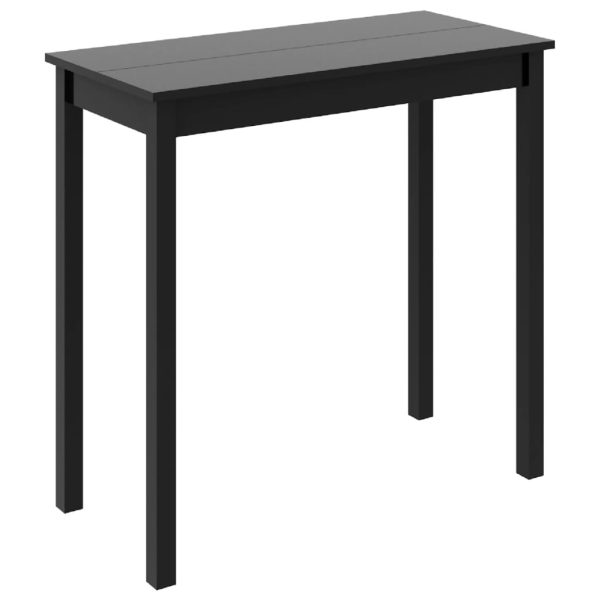 Bar Table MDF Black 115x55x107 cm