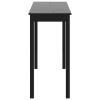 Bar Table MDF Black 115x55x107 cm