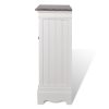 Cabinet 2 Doors 1 Drawer White Wood