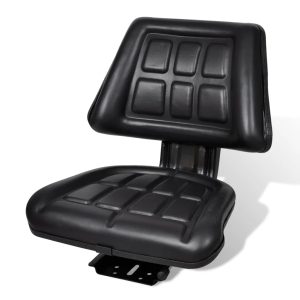 Tractor Seat with Backrest Black