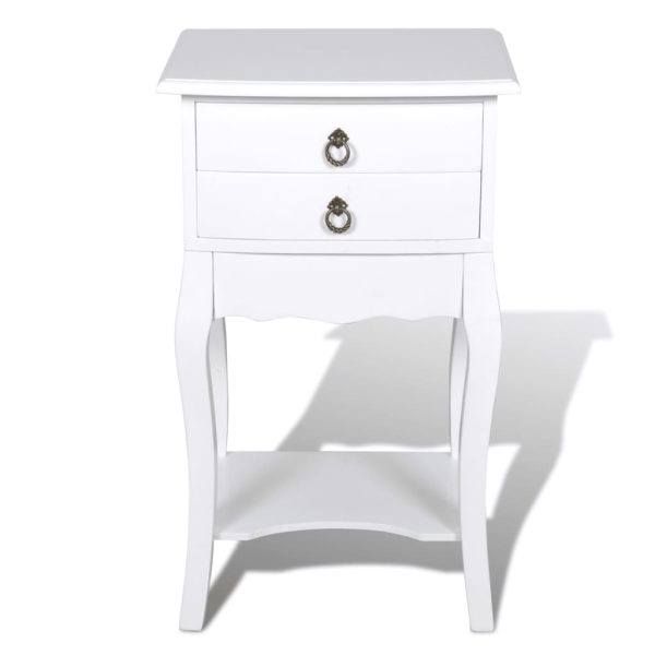 Hidalgo Nightstand with 2 Drawers White