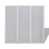 Shower Bath Screen Wall 3 Panels Foldable – 117×120 cm