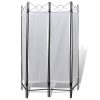 Gering 4-Panel Room Divider Privacy Folding Screen White 160 x 180 cm