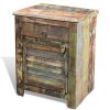 Bickley End Table with 1 Drawer 1 Door Reclaimed Wood