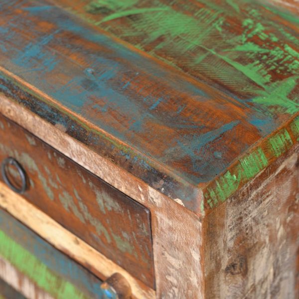 Bickley End Table with 1 Drawer 1 Door Reclaimed Wood