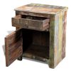 Bickley End Table with 1 Drawer 1 Door Reclaimed Wood