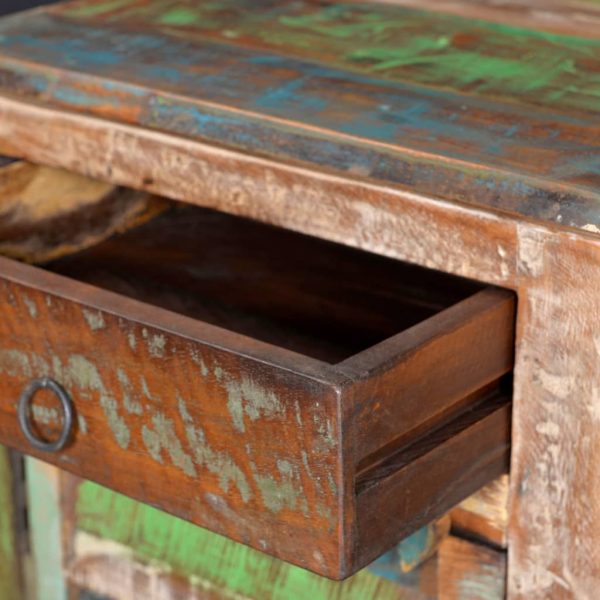 Bickley End Table with 1 Drawer 1 Door Reclaimed Wood