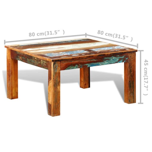 Coffee Table Square Reclaimed Wood