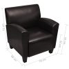 Sofa Chair Dark Brown Faux Leather