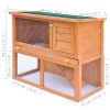 Outdoor Rabbit Hutch Small Animal House Pet Cage 1 Door Wood – Brass