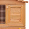 Outdoor Rabbit Hutch Small Animal House Pet Cage 3 Doors Wood – Brass